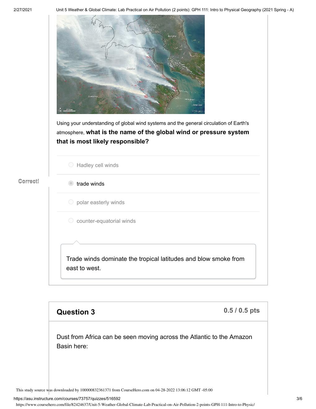 Preview page 3 of Unit 5 Weather & Global Climate: Lab Practical on Air Pollution (2 points): GPH 111: Intro to Physical Geography (2021 S