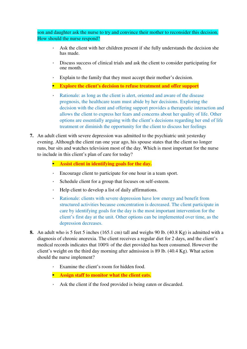 Preview page 3 of PN HESI V4 EXIT EXAM Latest Solutions 2022