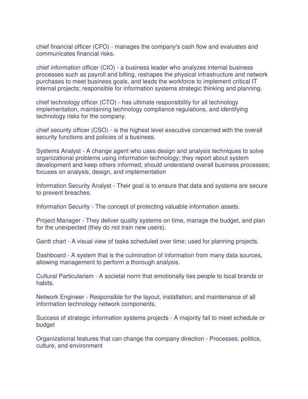 Preview page 3 of C724 (Information Systems Management) - WGU QUESTIONS AND ANSWERS( COMPLETE SOLUTION RATED A)