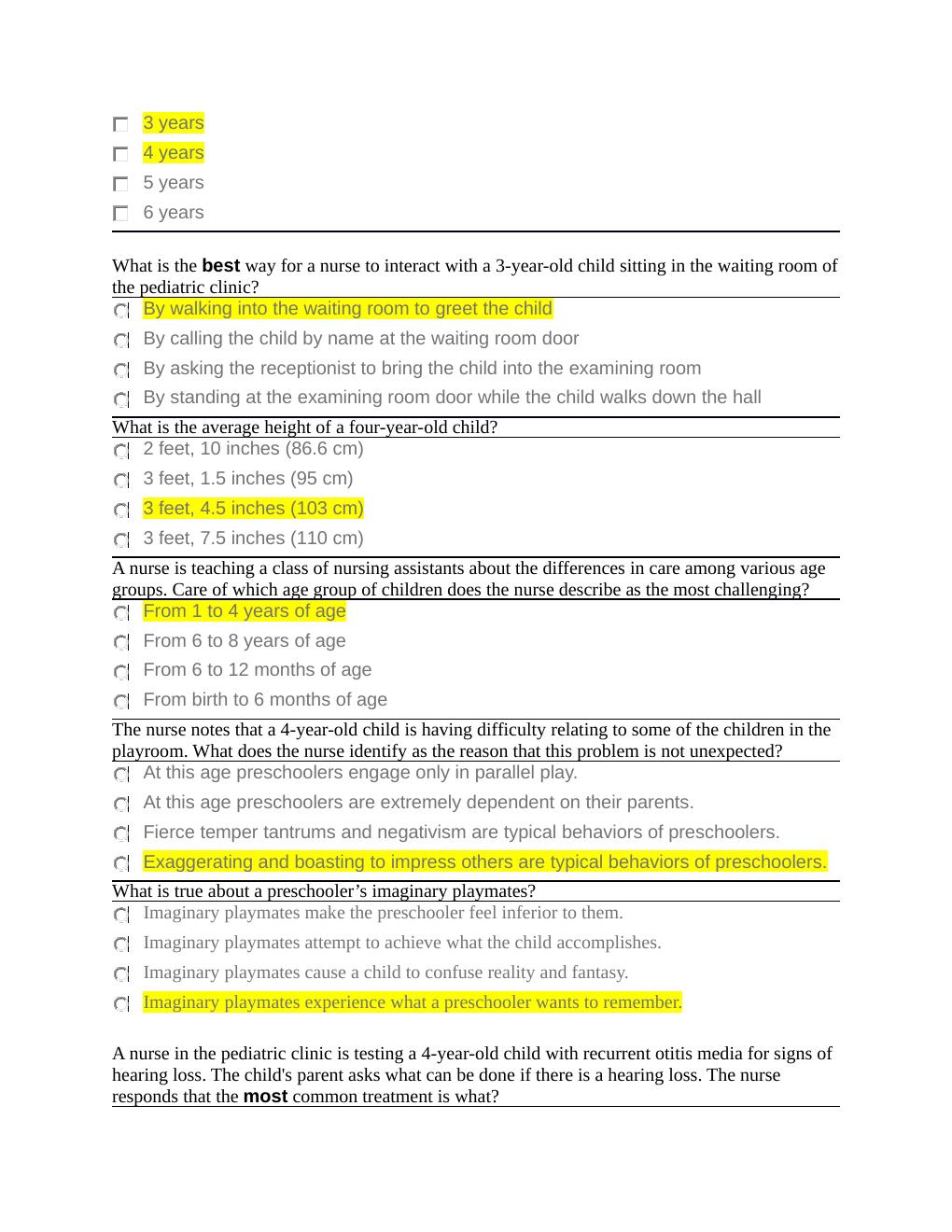 Preview page 2 of NURS 1102 Preschoolers EAQ- Texas A&M University