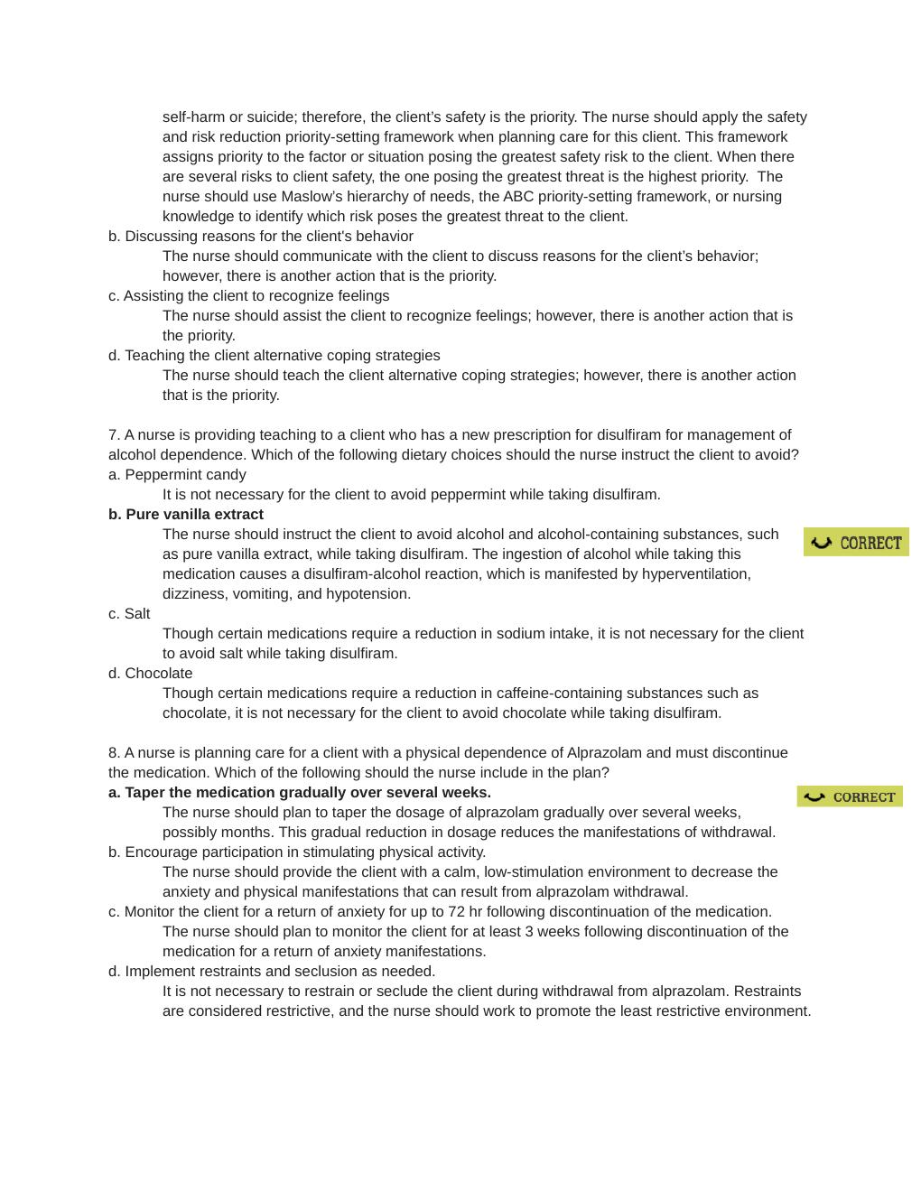 Preview page 3 of ATI Mental Health Final Quiz (aka Quiz 3) Contains 50 Questions & Answers