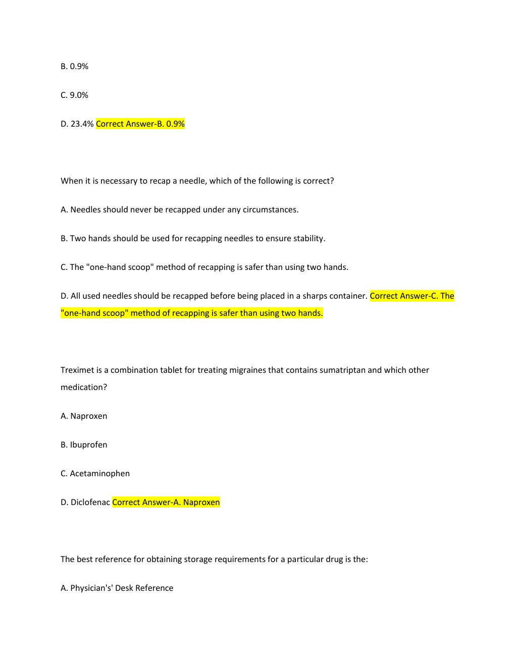 Preview page 3 of PTCB Practice Exam Multiple Choice Flashcards Latest Updated and Already Passed