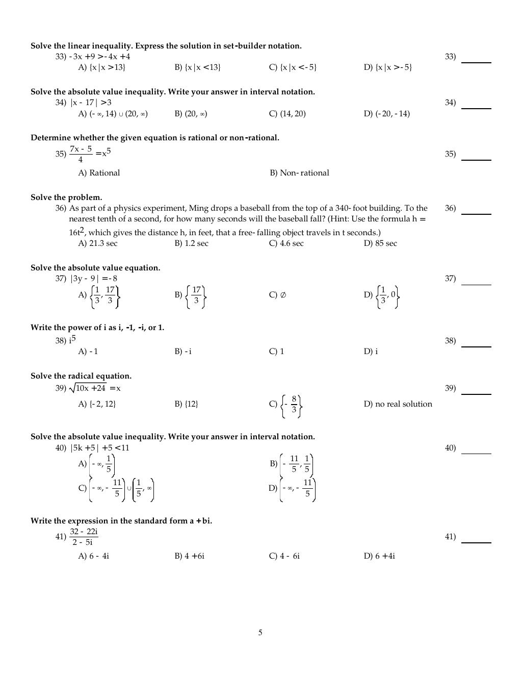 Preview page 6 of TEST BANK for Algebra & Trigonometry, 4th edition by Kirk Trigsted