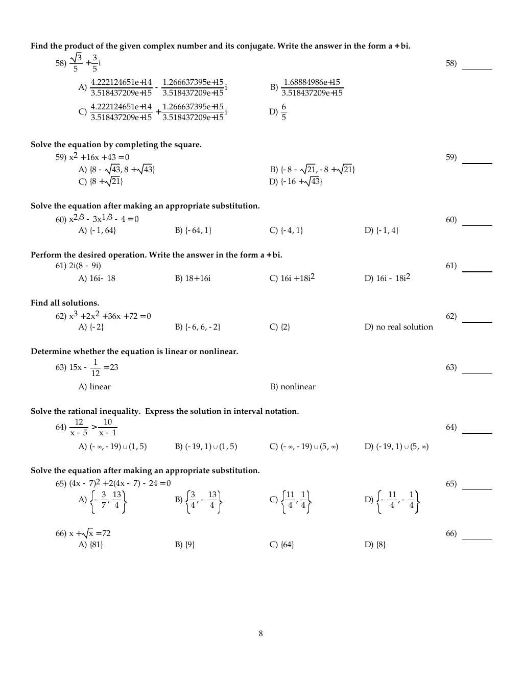 Preview page 9 of TEST BANK for Algebra & Trigonometry, 4th edition by Kirk Trigsted