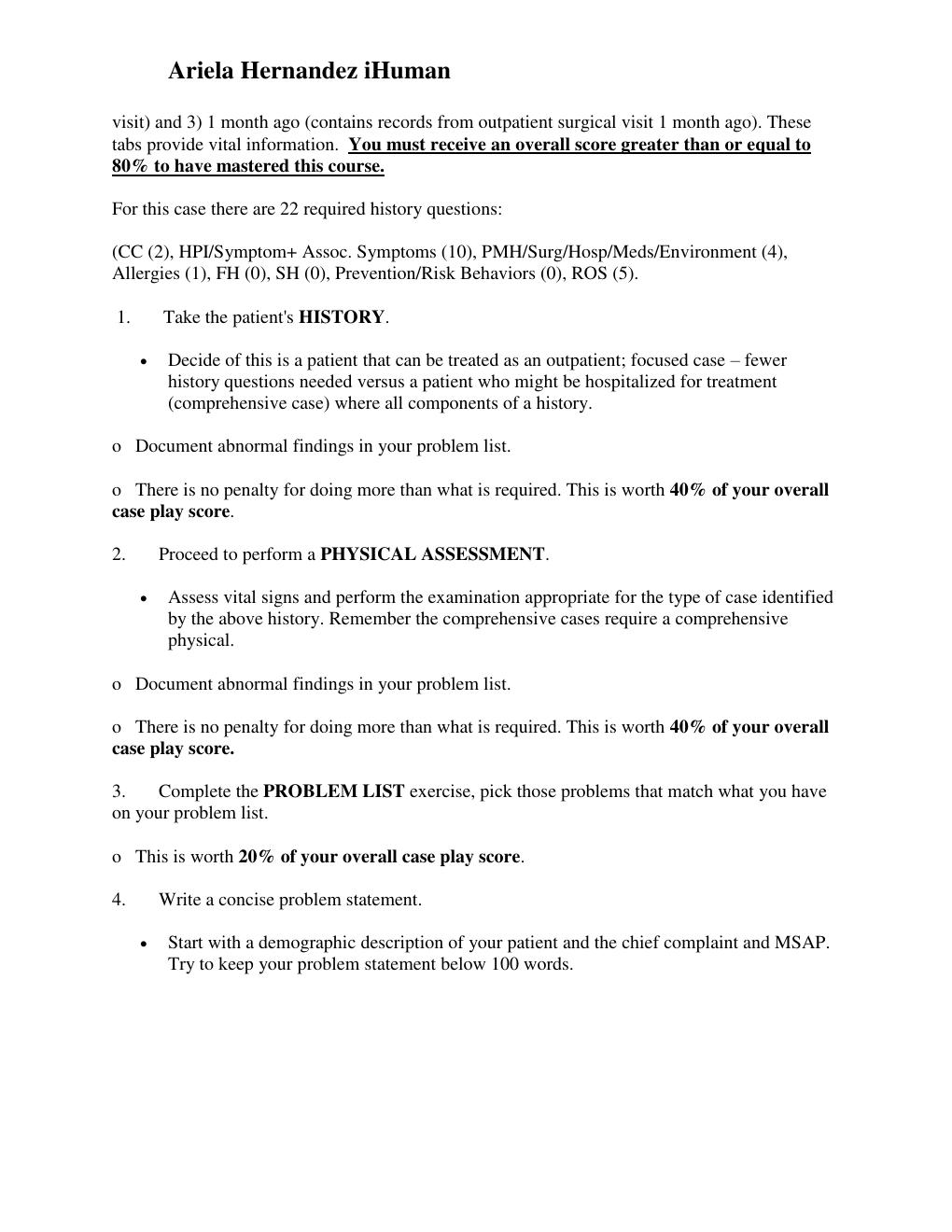 Preview page 2 of Ariela Hernandez iHuman Case| Comprehensive Solutions