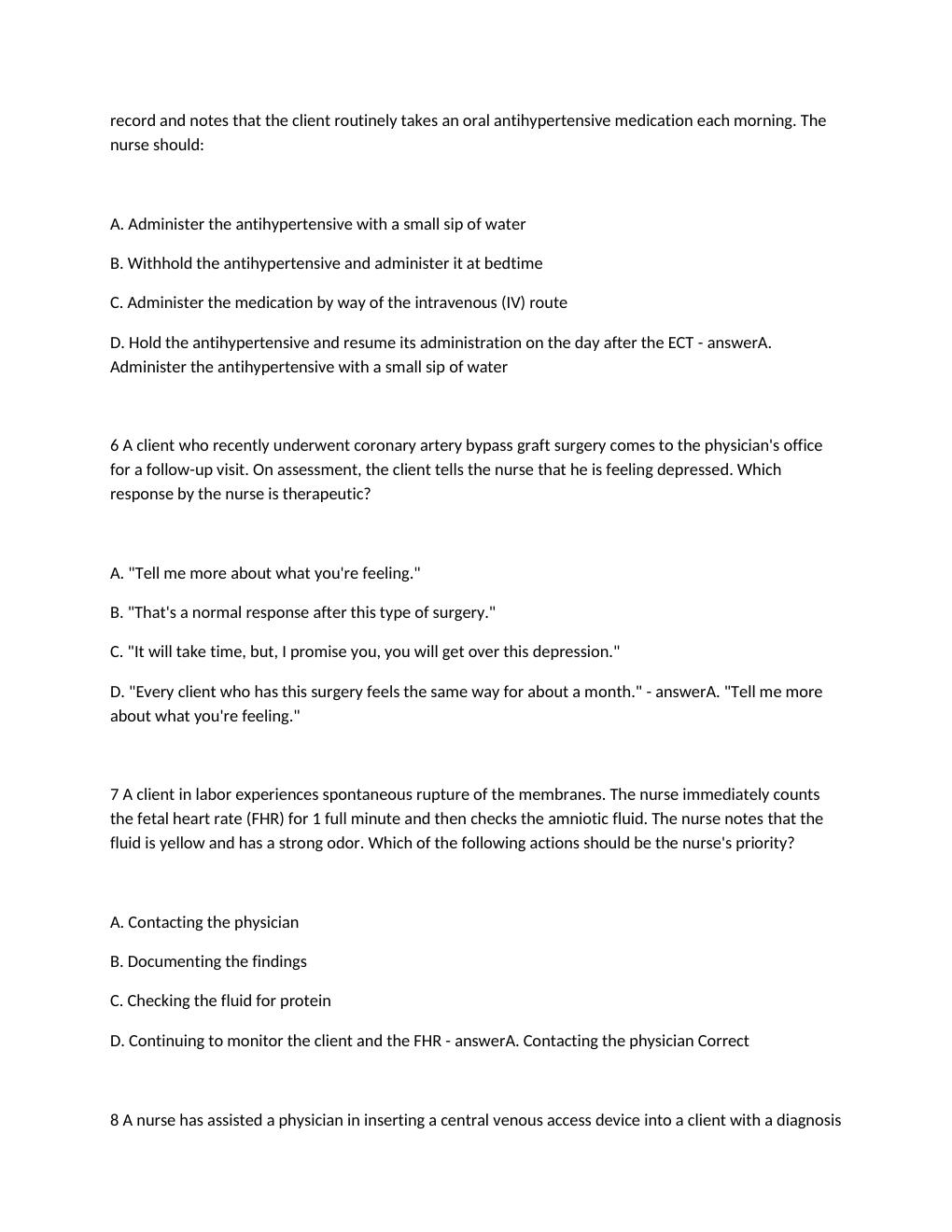 Preview page 3 of HESI Comprehensive Exit Exam 2022  COMPLETE SOLUTION
