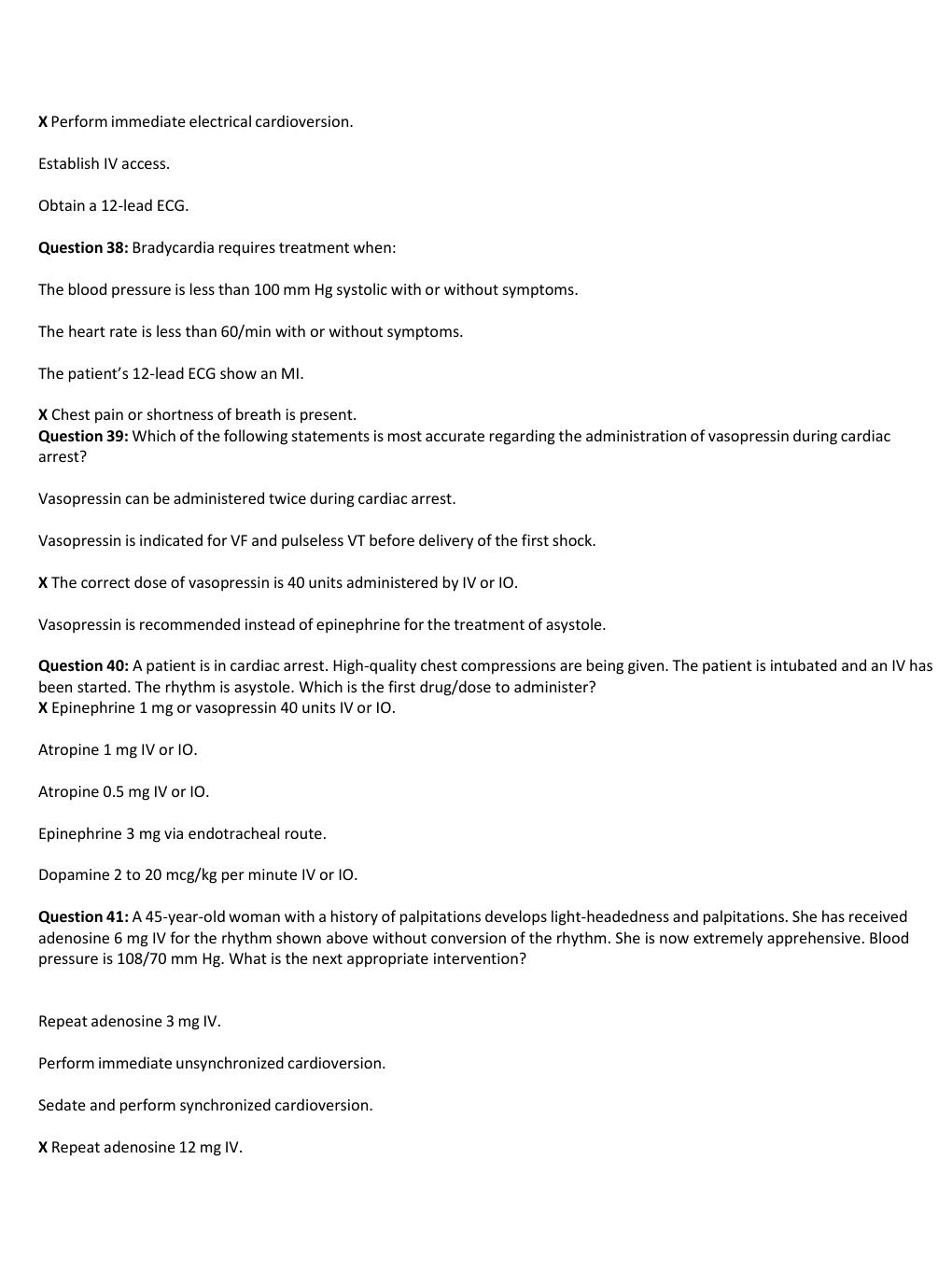 Preview page 3 of ACLS Post Test Questions and Answers