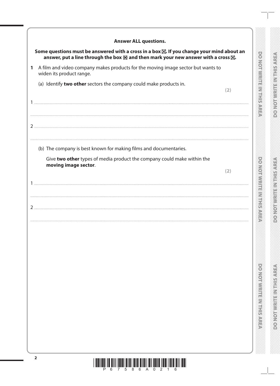 Preview page 2 of Pearson BTEC Level 1/Level 2 First Award Creative Digital Media Production UNIT 1: Digital Media Sectors and Audiences Q