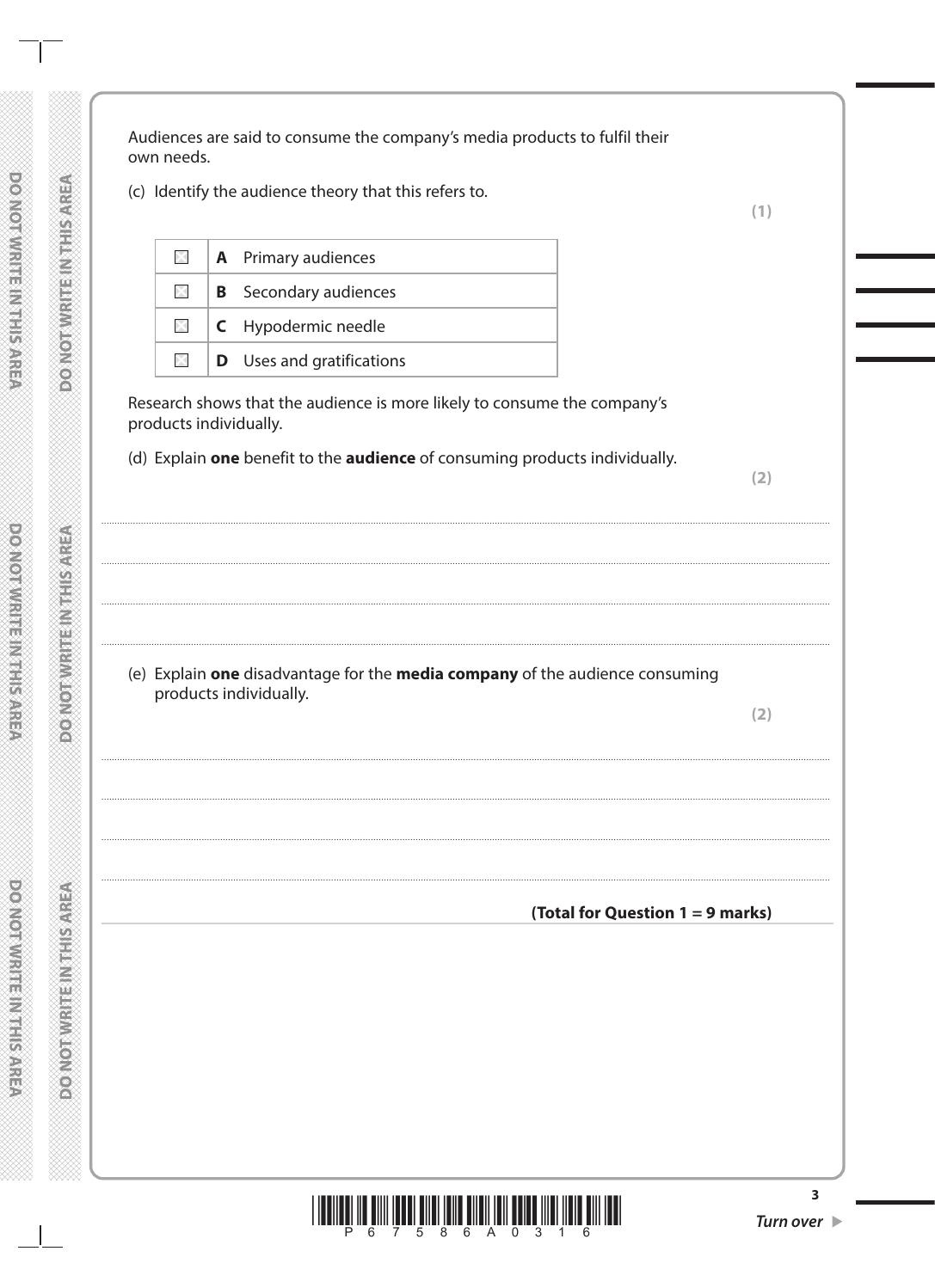 Preview page 3 of Pearson BTEC Level 1/Level 2 First Award Creative Digital Media Production UNIT 1: Digital Media Sectors and Audiences Q