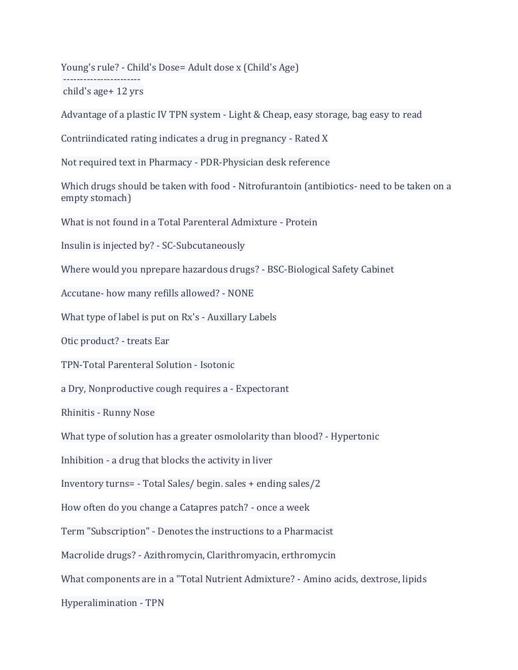 Preview page 3 of PTCB Final Exam Questions And Answers Latest Update 2022 With Complete Solution Rated A.