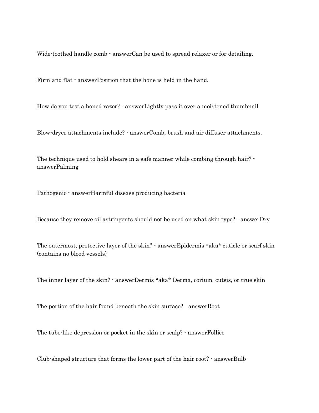 Preview page 2 of Barber Practice State Board Exam with Verified Answers