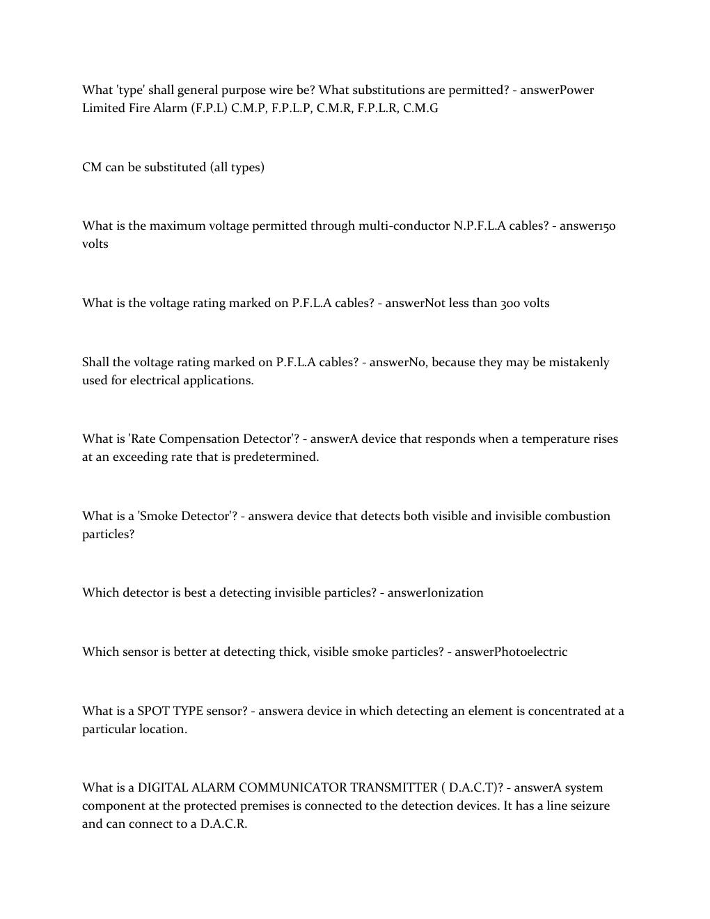 Preview page 3 of TFM 12 FIRE ALARM TECHNICAL 2022 QUESTIONS AND ANSWERS