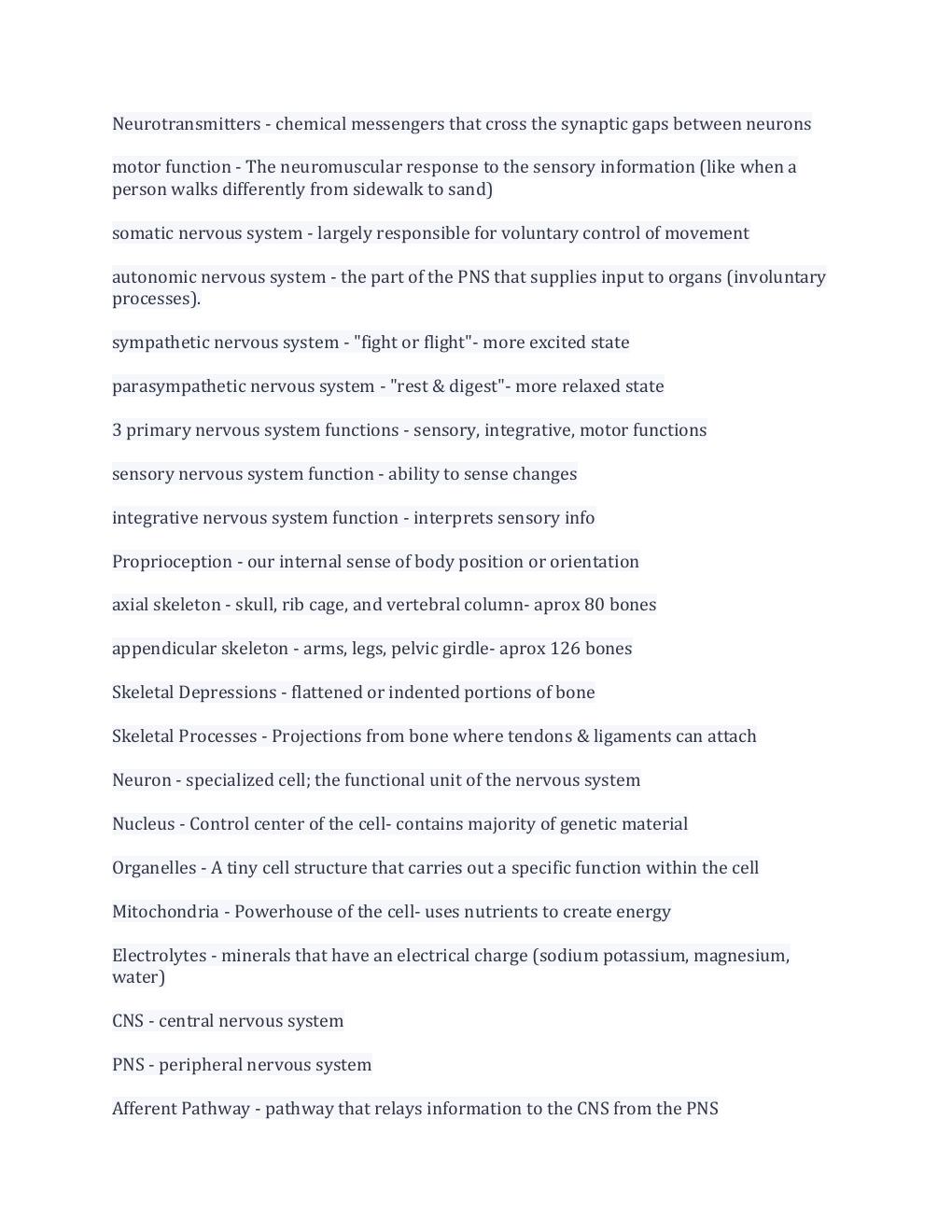 Preview page 2 of NASM CPT -7th Edition Terms And Explanation With Complete Solution Latest Update .