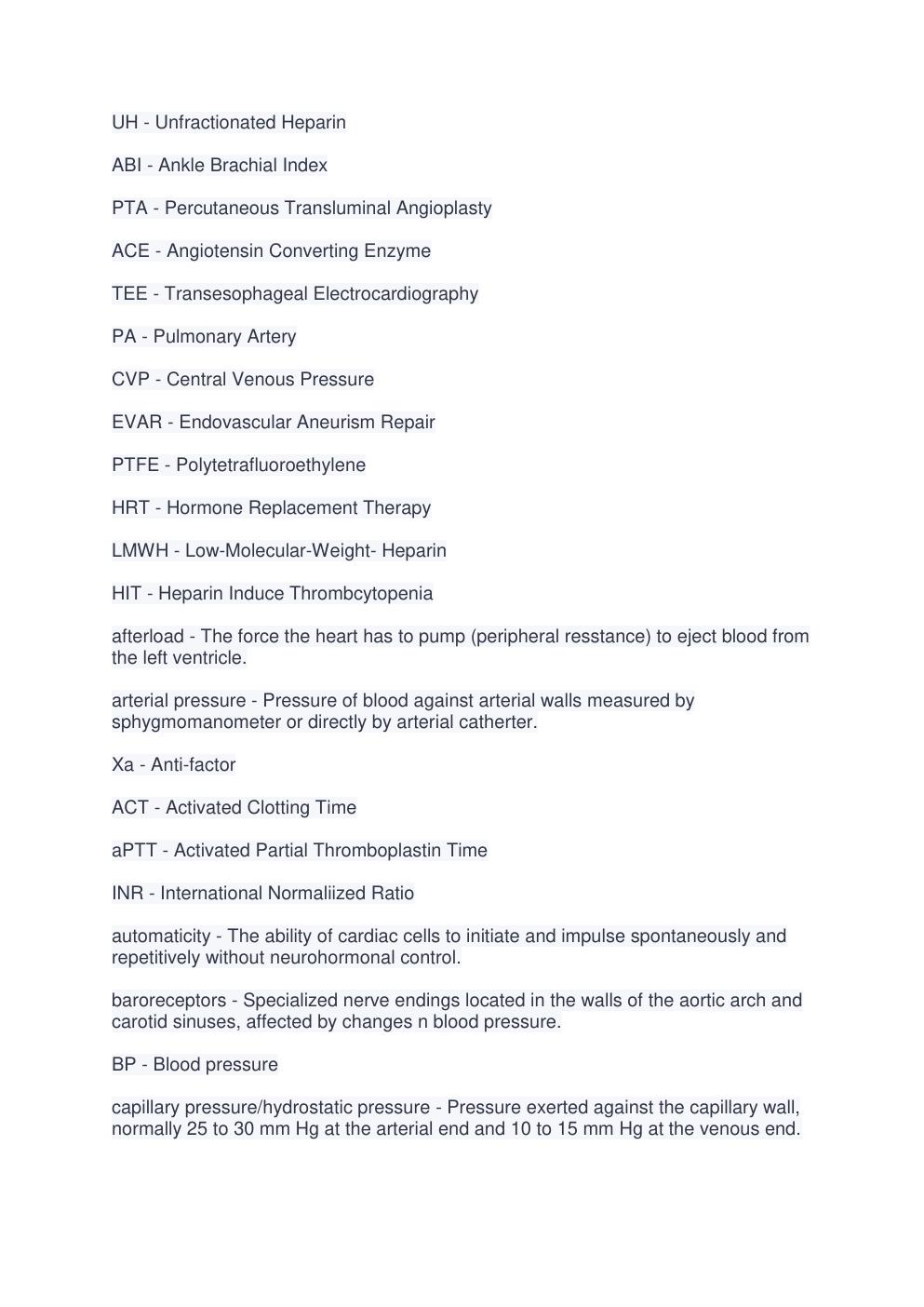 Preview page 2 of BSTRANDABLE NCLEX CARDIOVASCULAR/HEMATOLOGIC 2 OF 2 DEFINATION EXAM