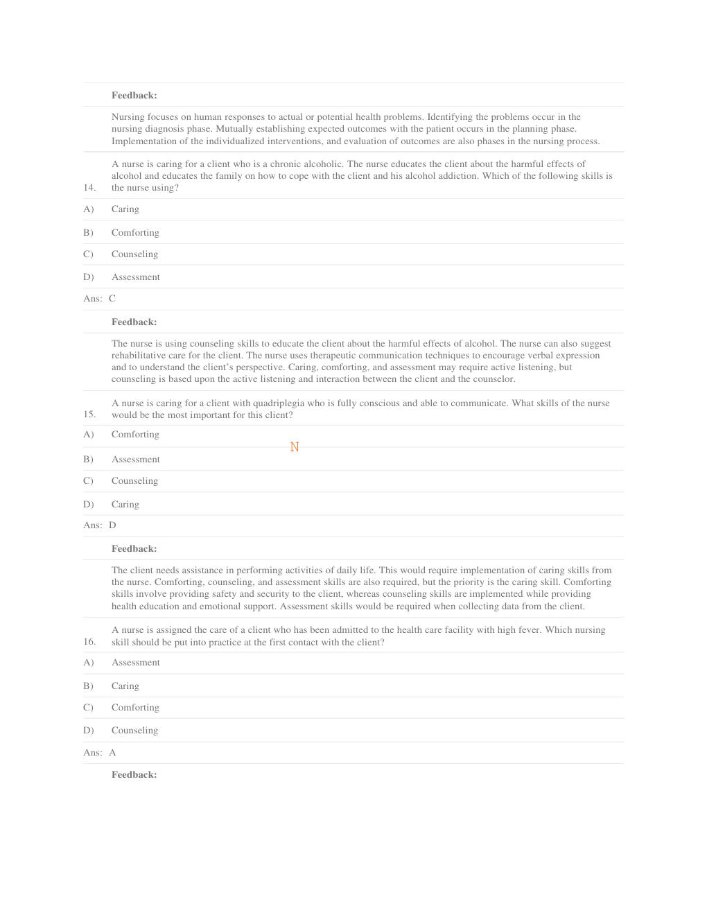 Preview page 6 of TEST BANK for Fundamentals of Nursing: The Art and Science of Person-Centered Care by Carol R. Taylor, Pamela B Lynn, Je