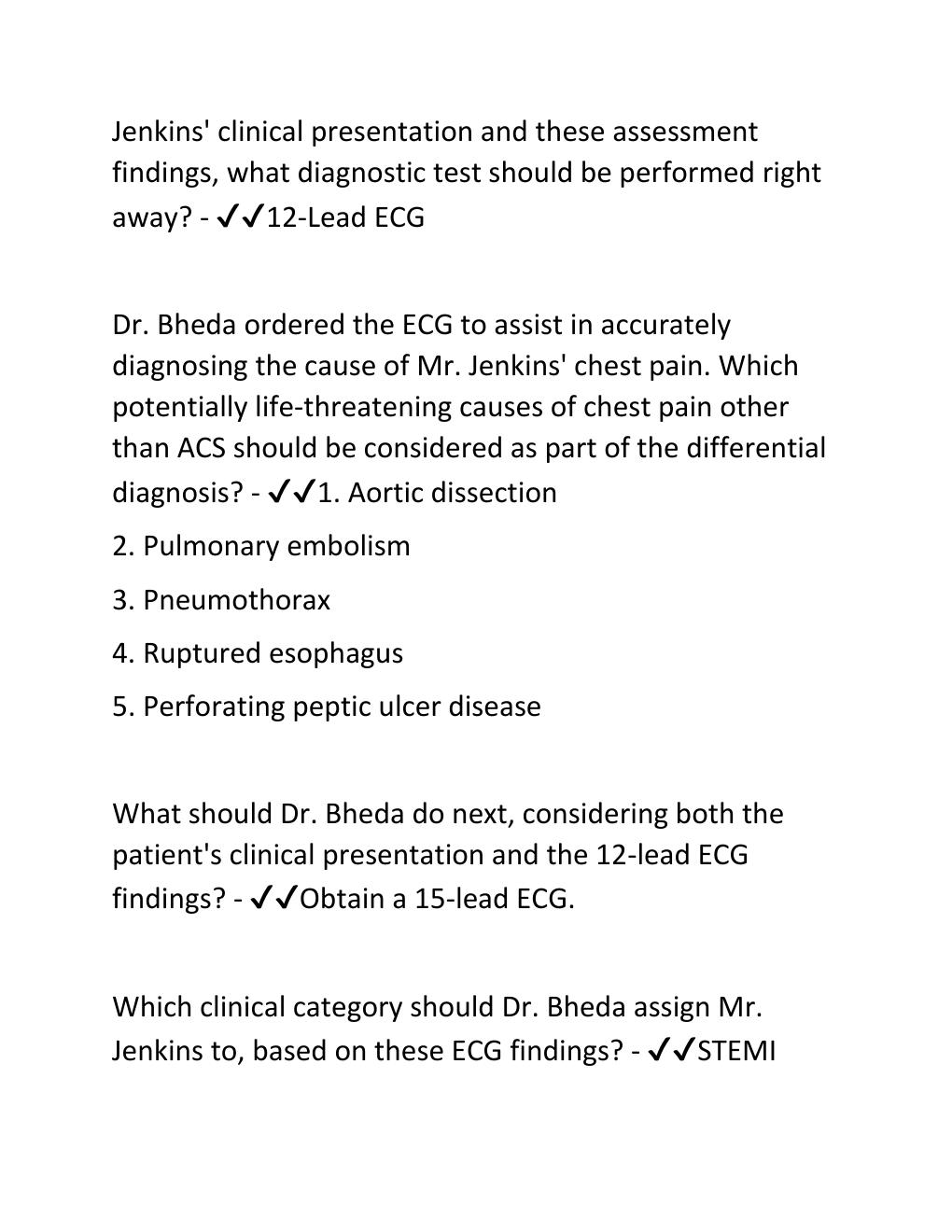Preview page 2 of ALS/ACLS - Team Response Scenario - Ross Jenkins [2022] COMPLETE SOLUTION