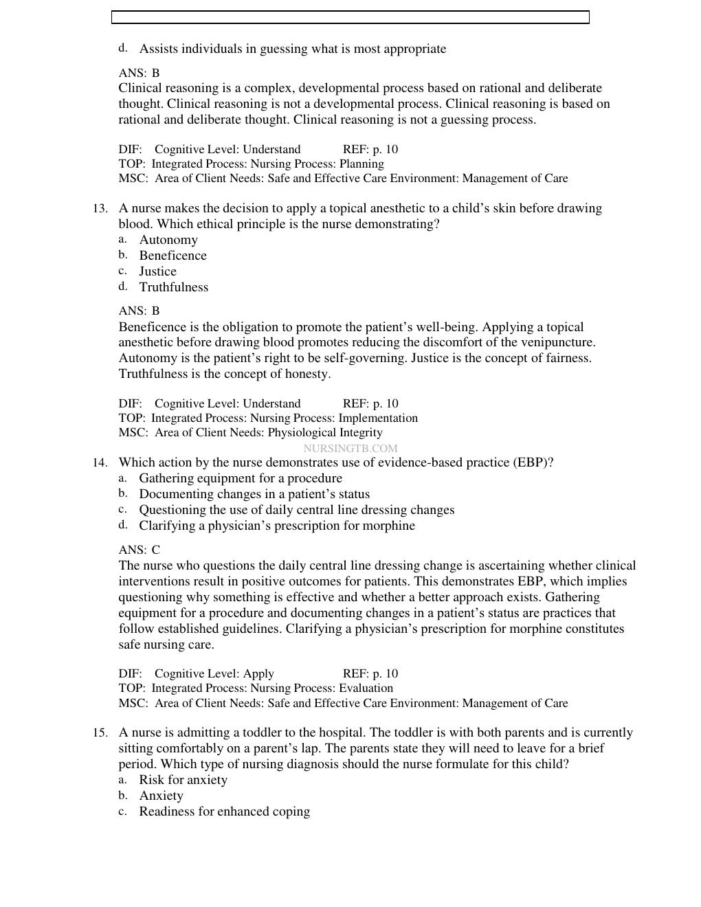 Preview page 6 of TEST BANK for Wong's Essentials of Pediatric Nursing 10th Edition by Marilyn J. Hockenberry, David Wilson