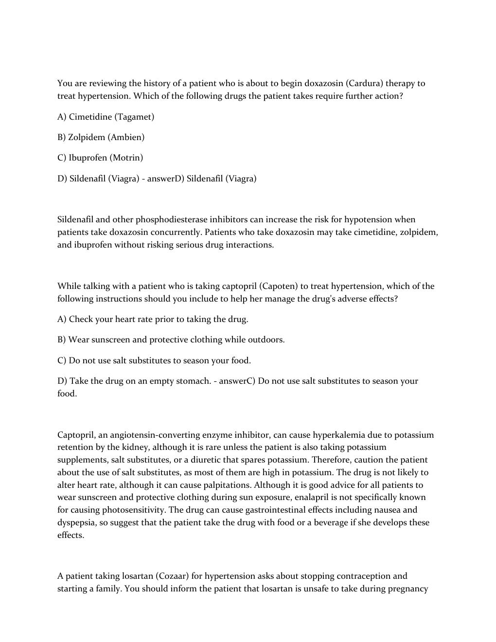 Preview page 2 of Pharm ATI Cardiovascular System (drills & post test) latest update