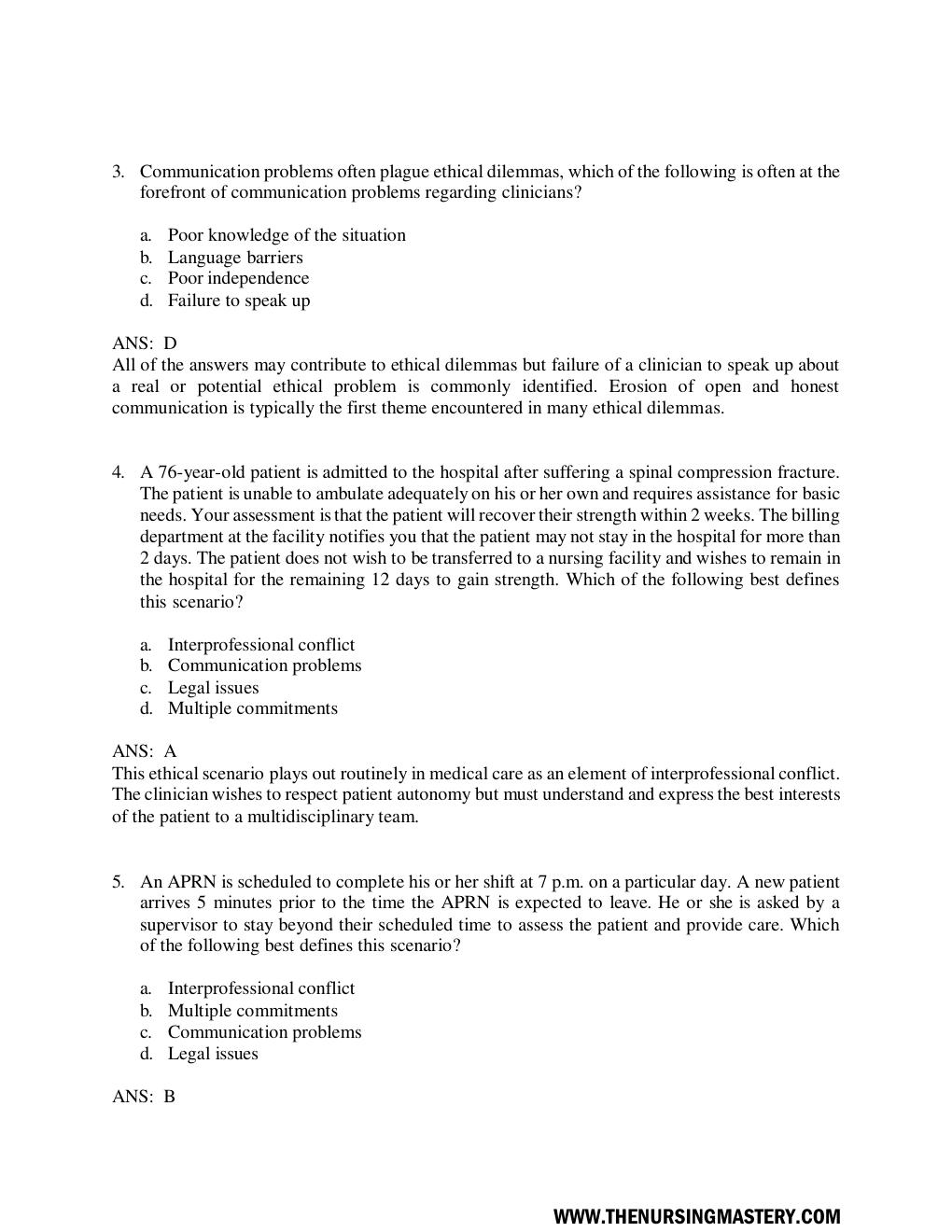 Preview page 7 of Test Bank for Advanced Practice Nursing: Essentials for Role Development 4th Edition Joel