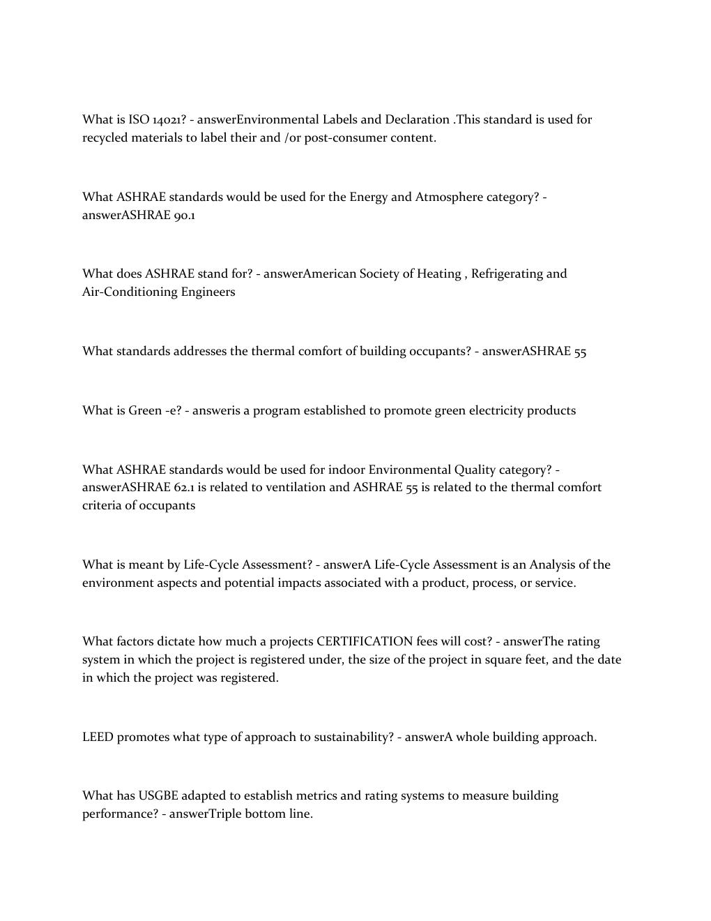 Preview page 3 of LEED Green Associate Exam with Questions and Answers