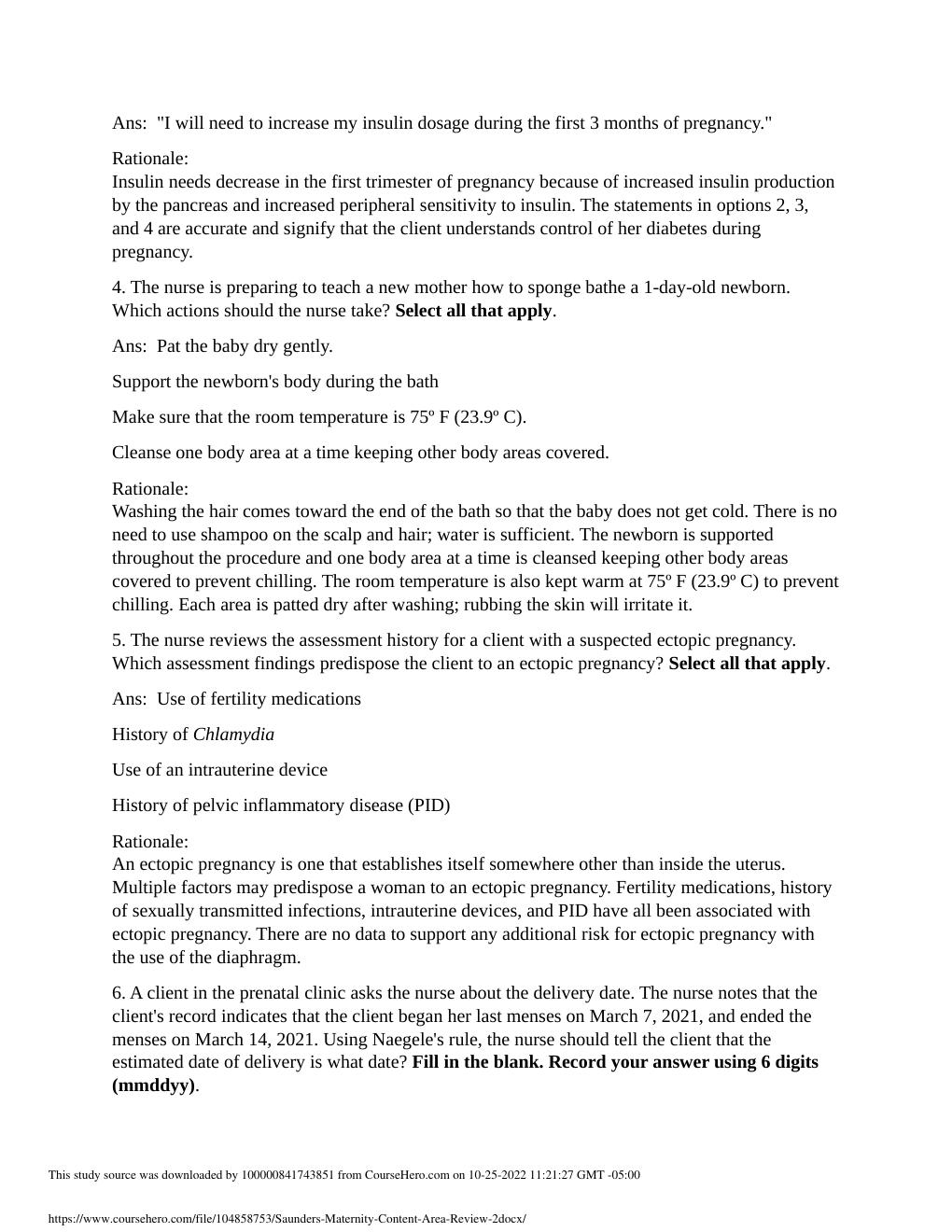 Preview page 2 of NURSING Med Surg 2 / SAUNDERS COMPREHENSIVE RE Saunders Comprehensive Review 2022