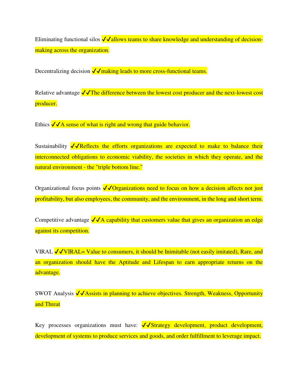 Preview page 2 of WGU C720 Operations and Supply Chain Management - Study Guide