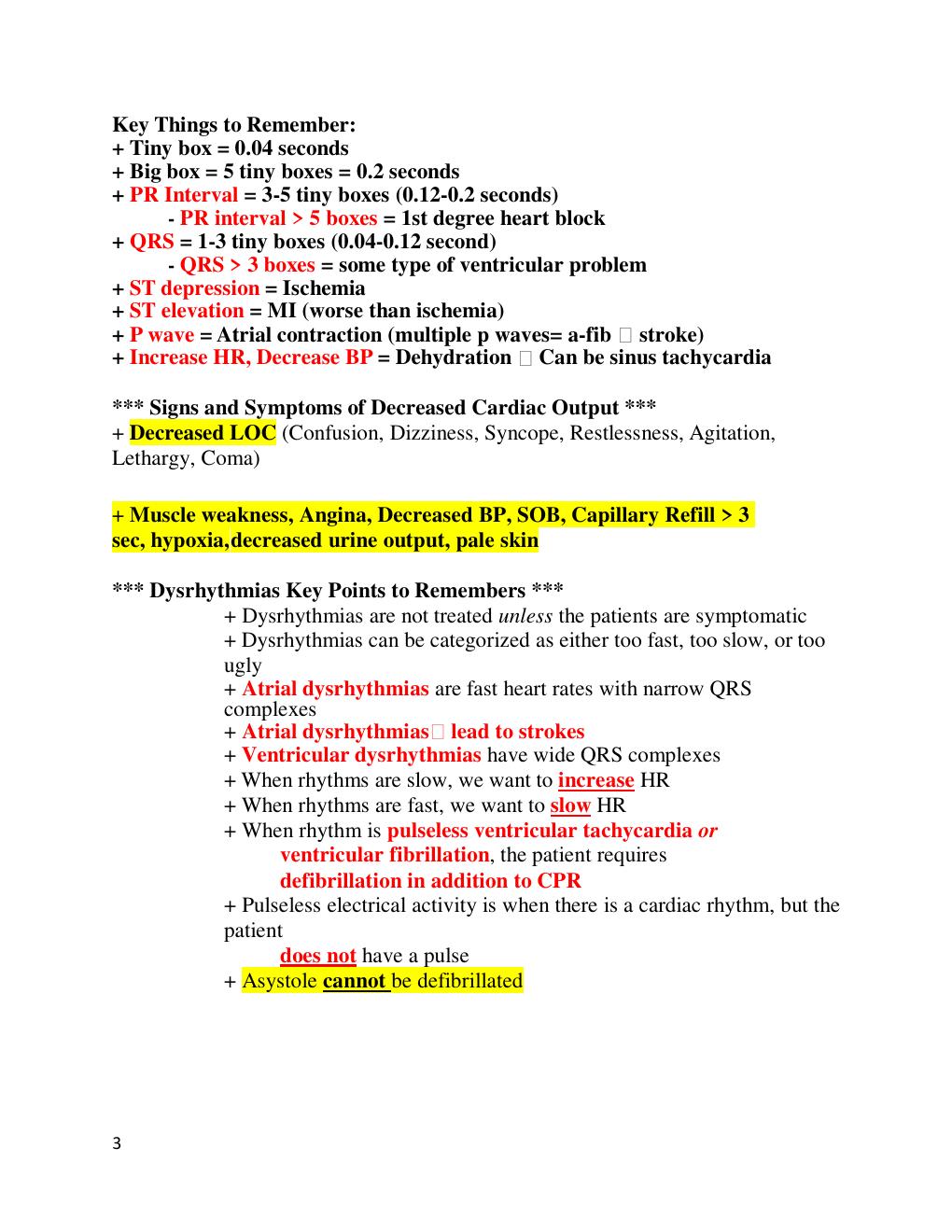 Preview page 3 of NR 341 Critical Care Exam II Notes Latest Updated