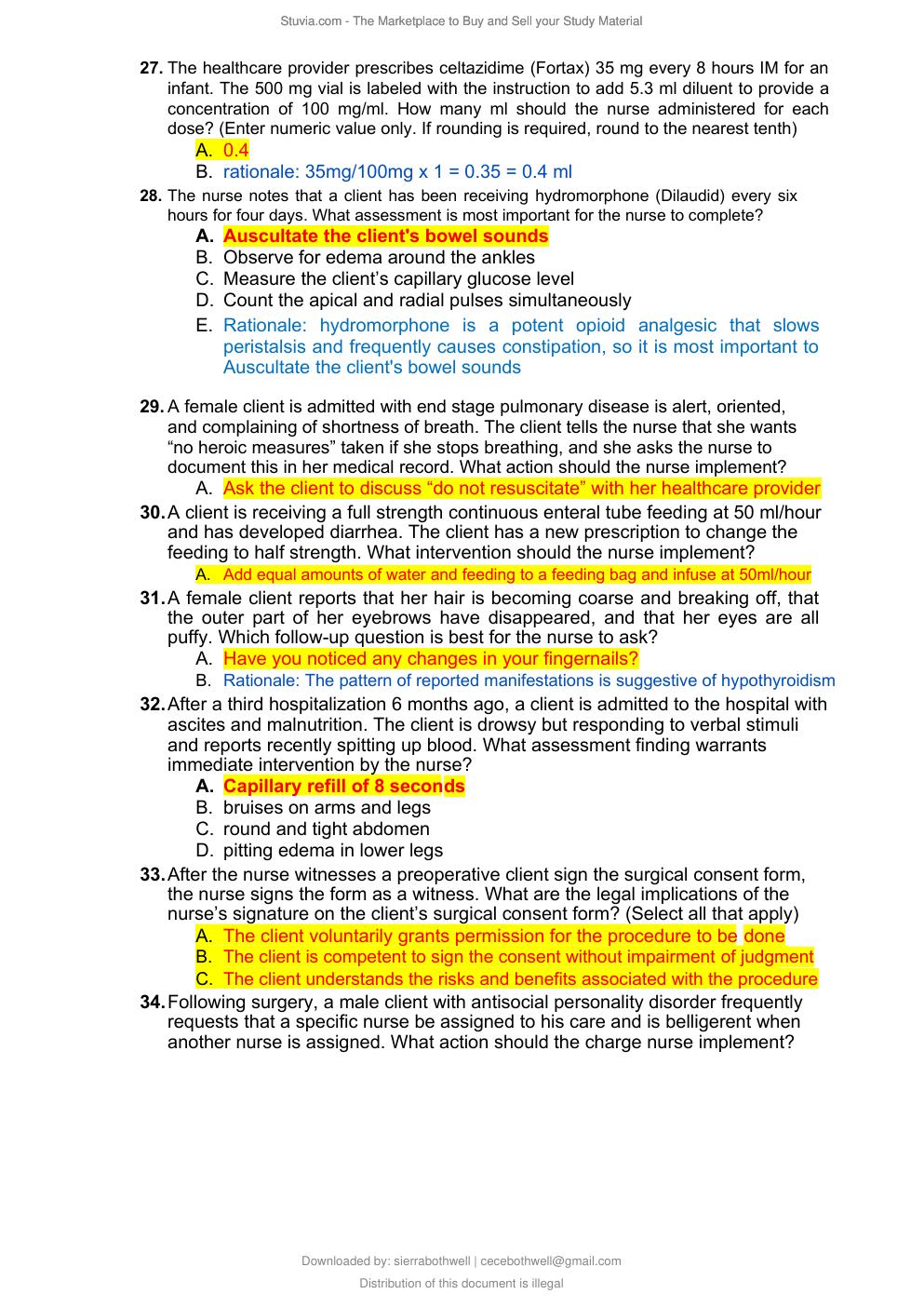 Preview page 4 of HESI Exit Exam Test Bank Highly Tested Exam Prep