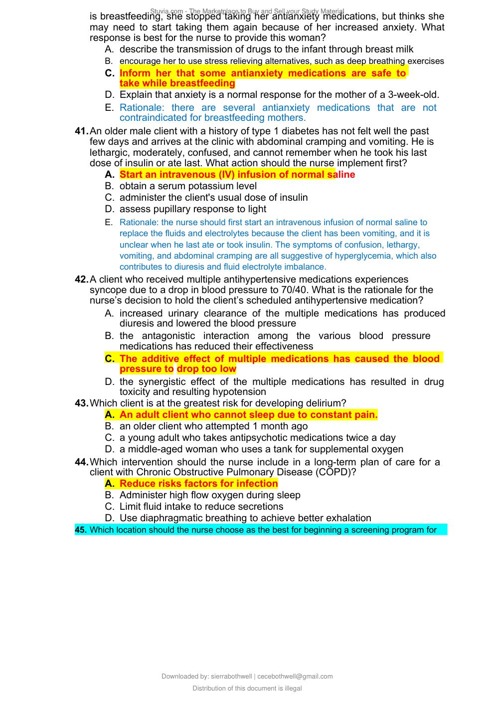 Preview page 6 of HESI Exit Exam Test Bank Highly Tested Exam Prep