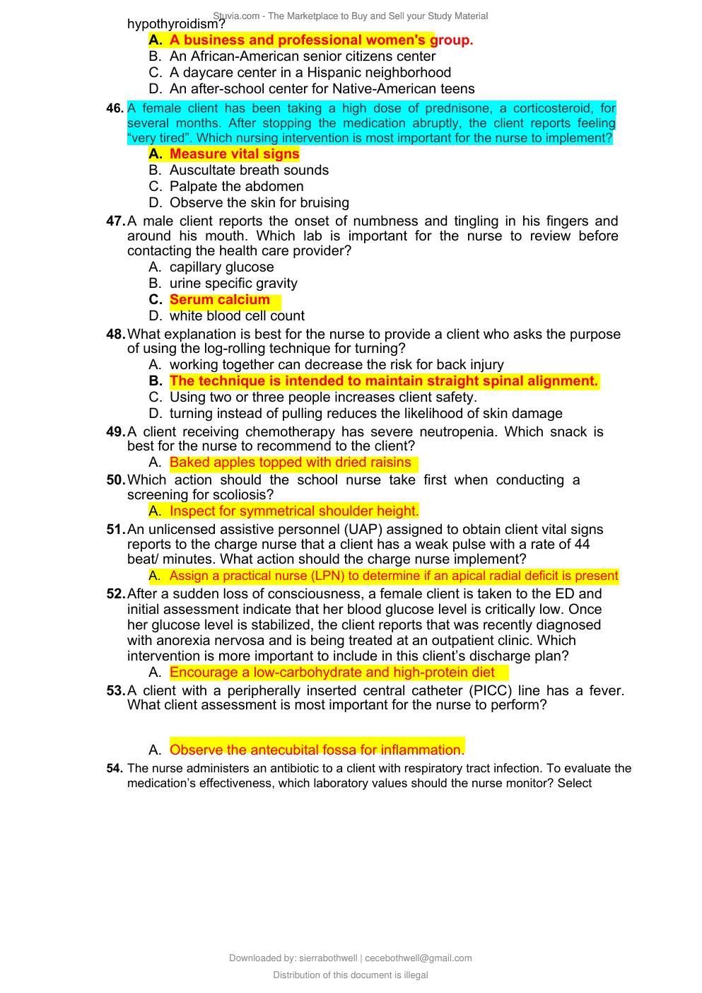 Preview page 7 of HESI Exit Exam Test Bank Highly Tested Exam Prep