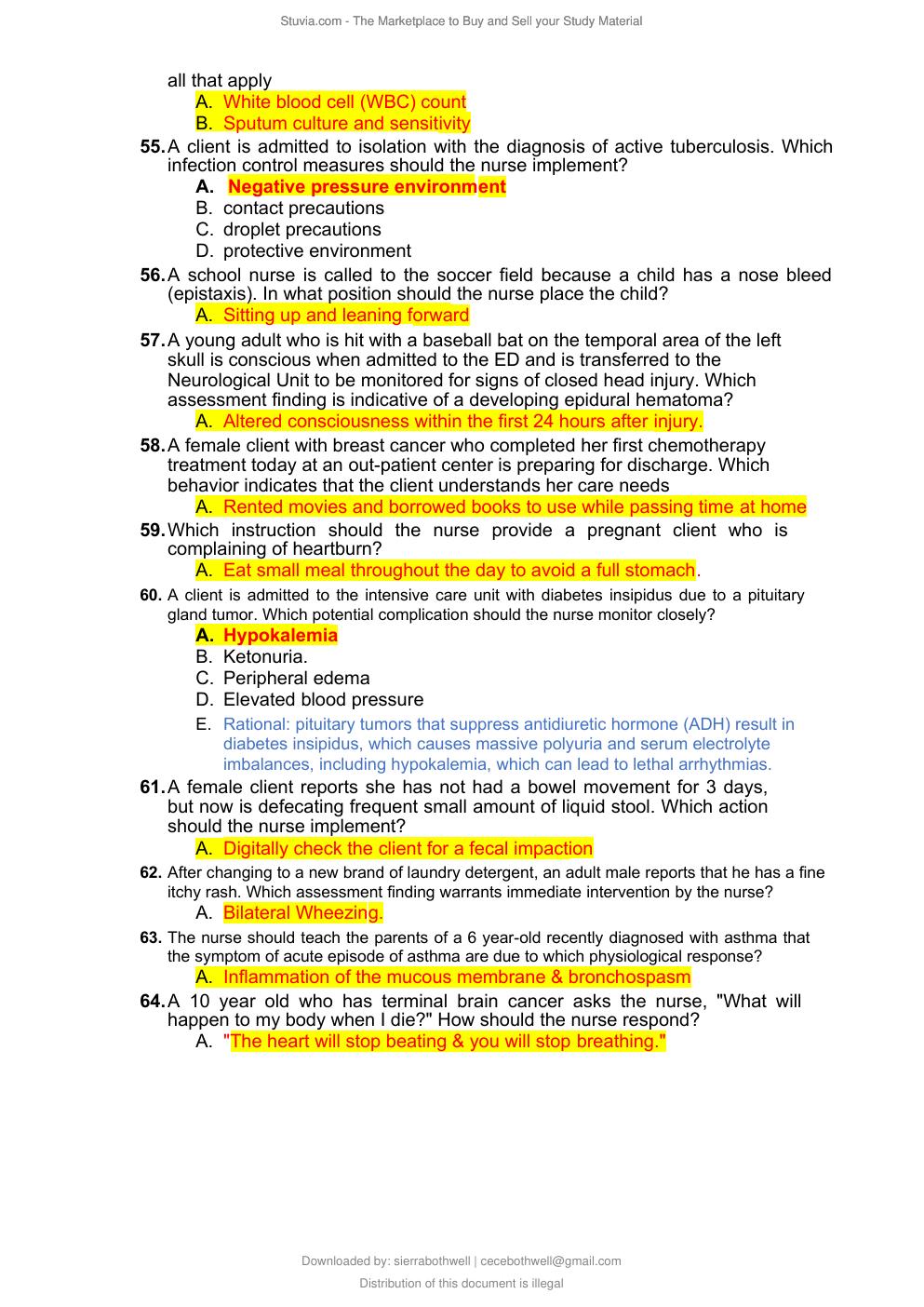 Preview page 8 of HESI Exit Exam Test Bank Highly Tested Exam Prep