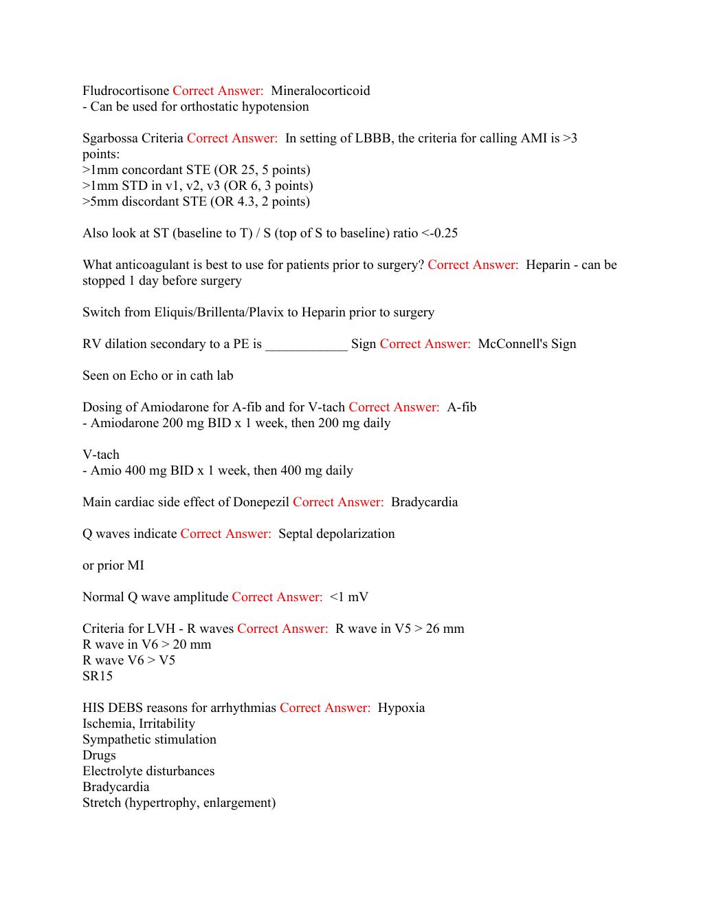 Preview page 4 of Cardiology Rotation 4 Contains 222 QUESTIONS and SOLUTIONS
