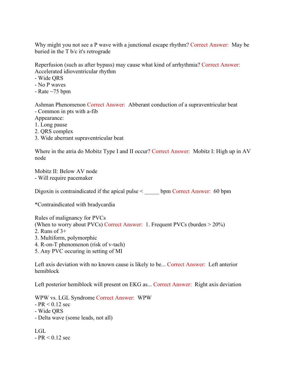 Preview page 5 of Cardiology Rotation 4 Contains 222 QUESTIONS and SOLUTIONS
