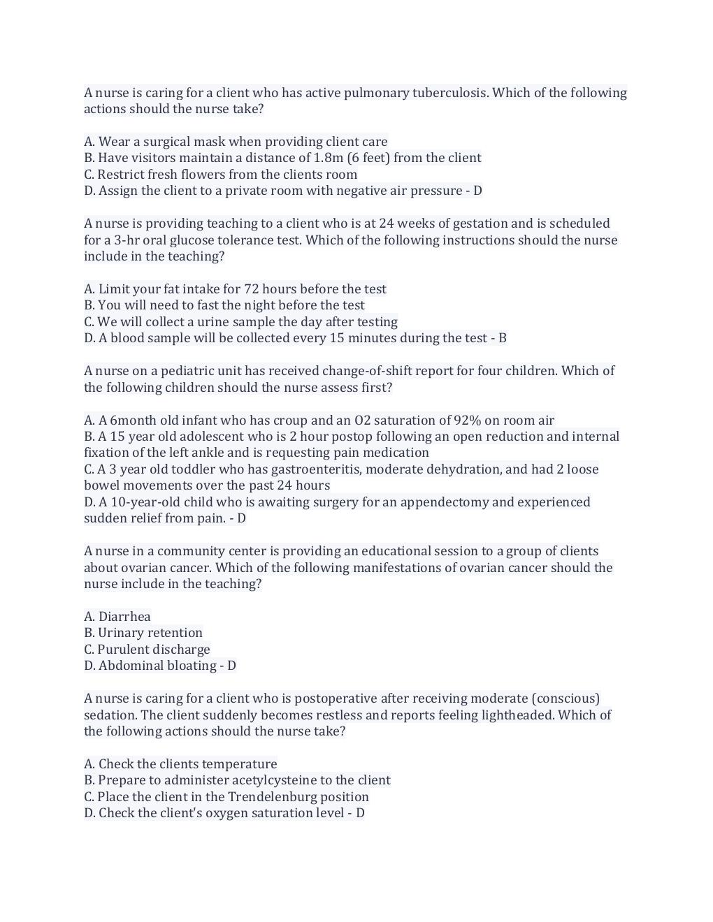 Preview page 3 of ATI - Comprehensive Test B Questions And Answers With Complete Solution