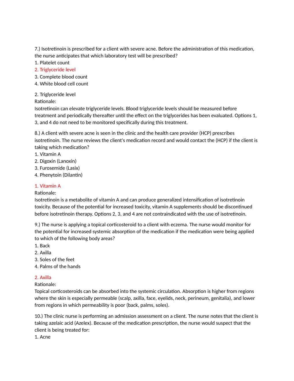 Preview page 3 of ATI Pharmacology Proctored Exam, Test Bank Complete Latest  Versions highly Tested Questions and Answers