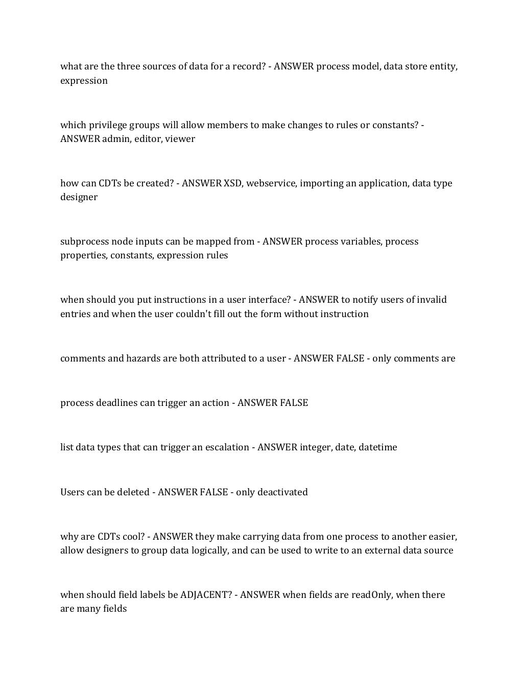 Preview page 2 of Appian Designer Test General Questions With  Verified Answers