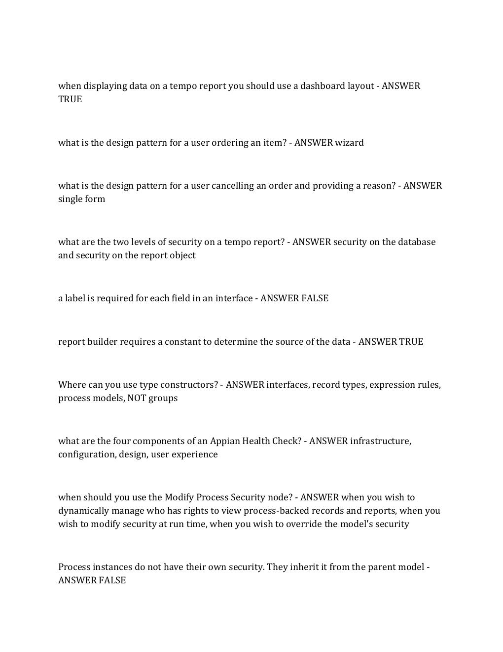 Preview page 3 of Appian Designer Test General Questions With  Verified Answers