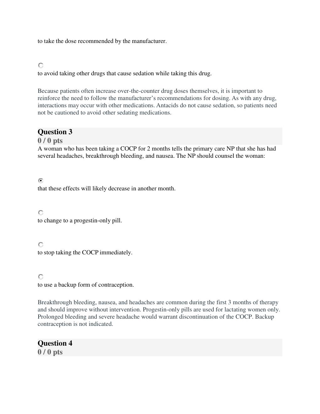 Preview page 3 of ADVANCED PHARMACOLOGY QUIZZES AND ANSWERS 100% CORRECT