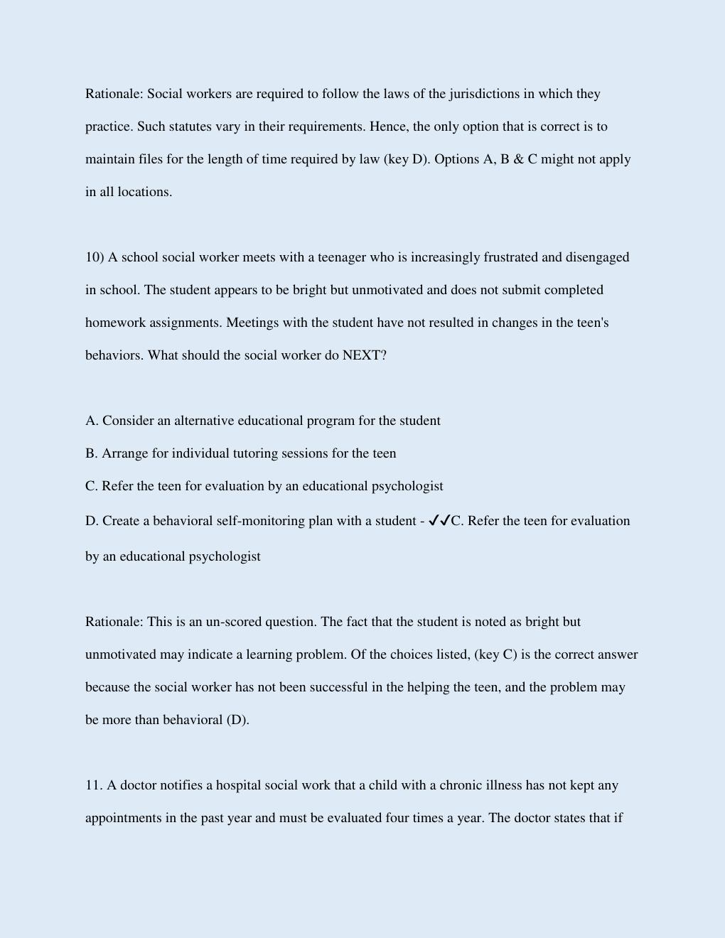 Preview page 6 of LMSW LICENSING EXAM | A 35-year-old individual has recently experienced the death of a parent and the loss of a job and