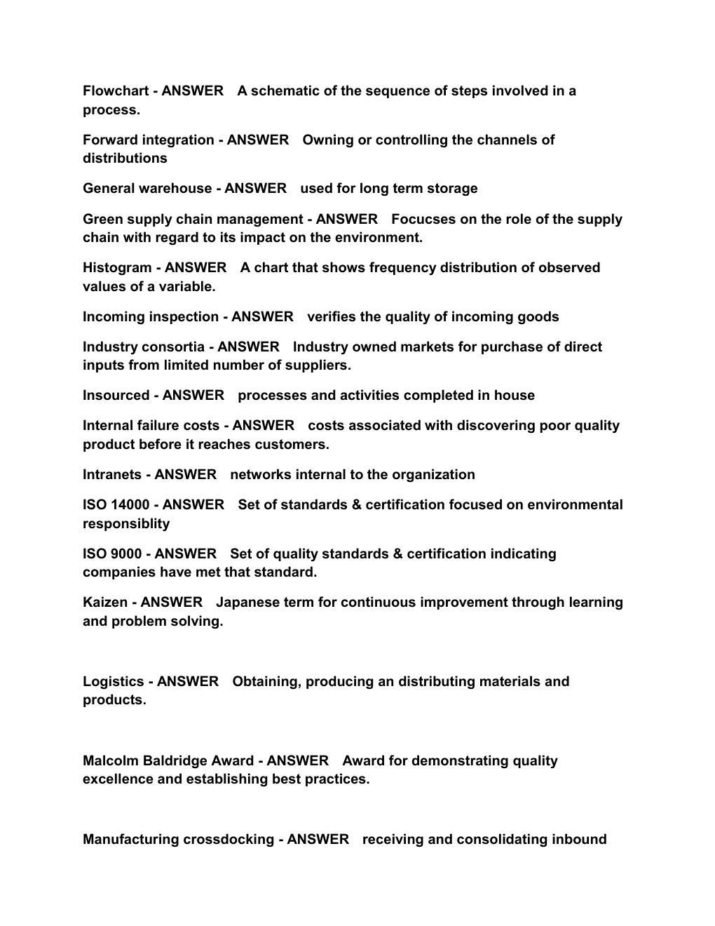 Preview page 3 of WGU C215 Operations Management Exam 2023