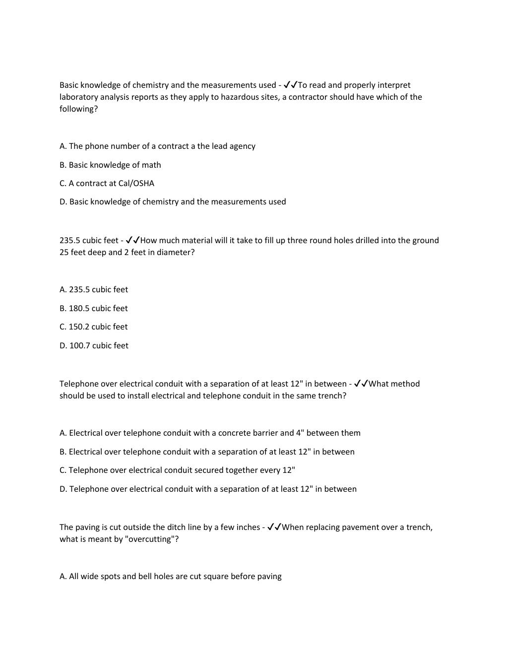 Preview page 3 of CSLB Trade Exams, Sample Questions 100% Accurate.