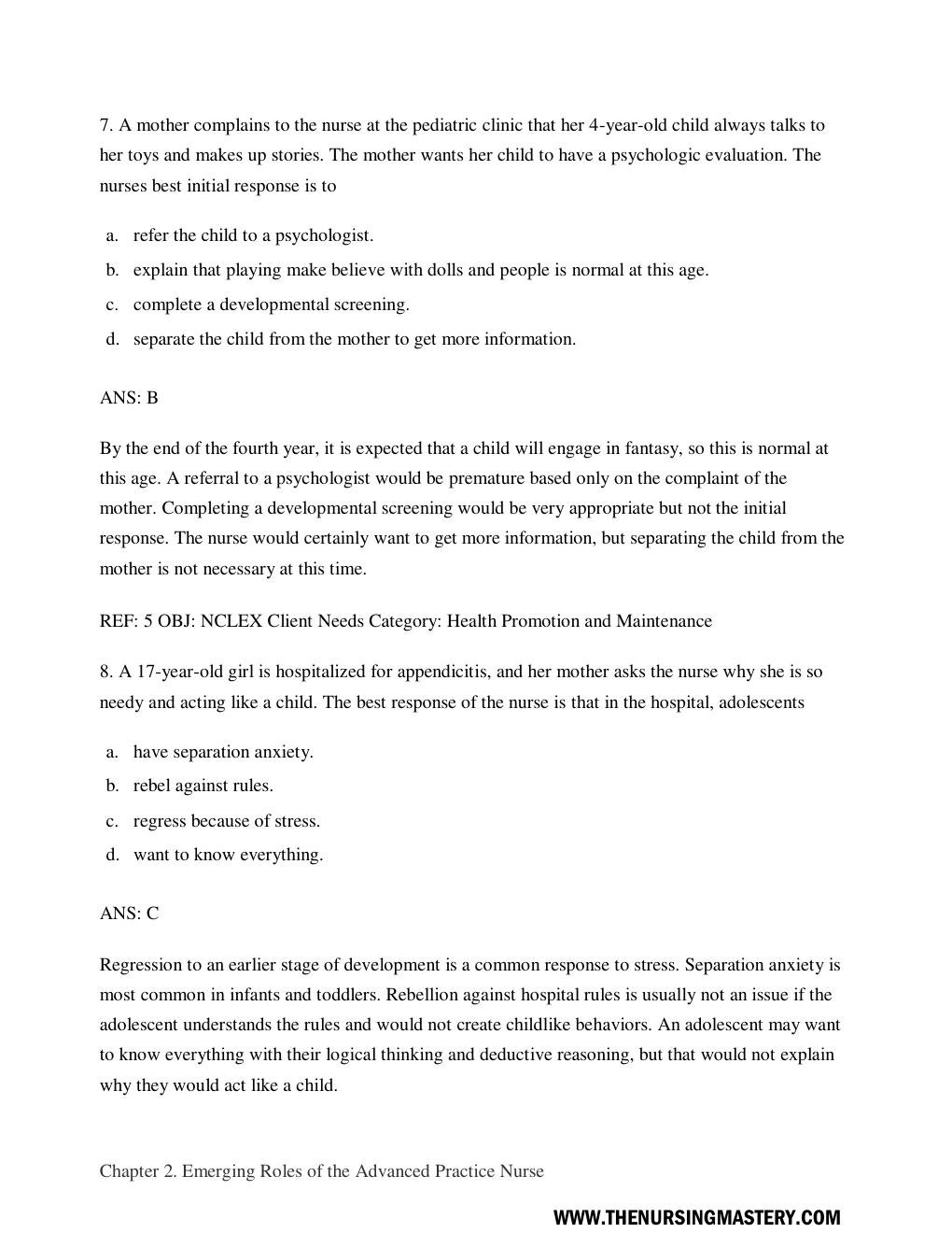 Preview page 4 of Advanced Practice Nursing: Essentials for Role Development 4th Edition Joel Test Bank