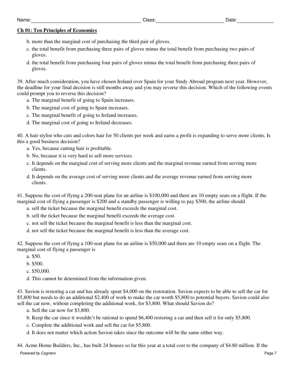 Preview page 7 of TEST BANK for Principles of Economics, 10th Edition by Gregory Mankiw