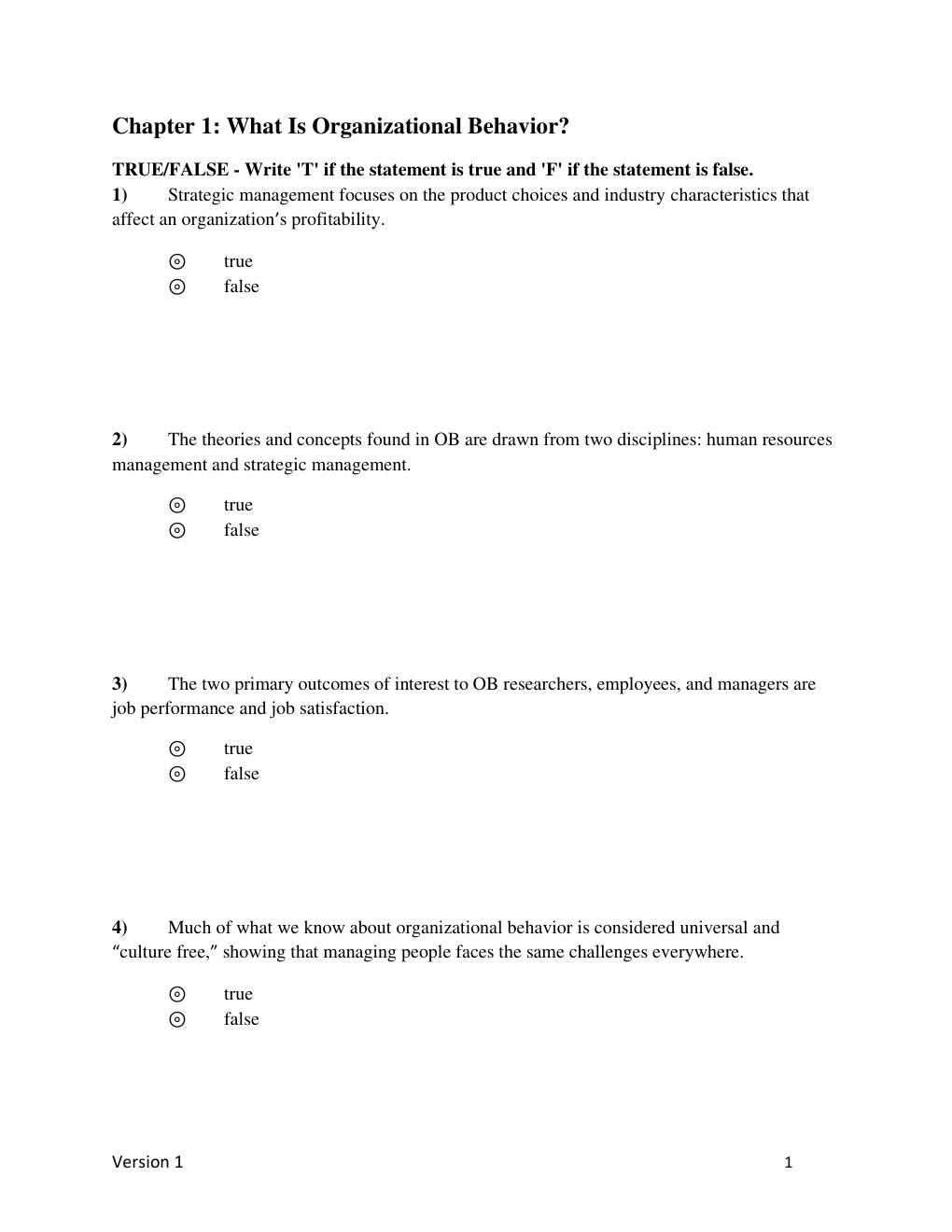 Preview page 2 of TEST BANK for ISE Organizational Behavior: Improving Performance and Commitment in the Workplace 8th Edition by Jason Co
