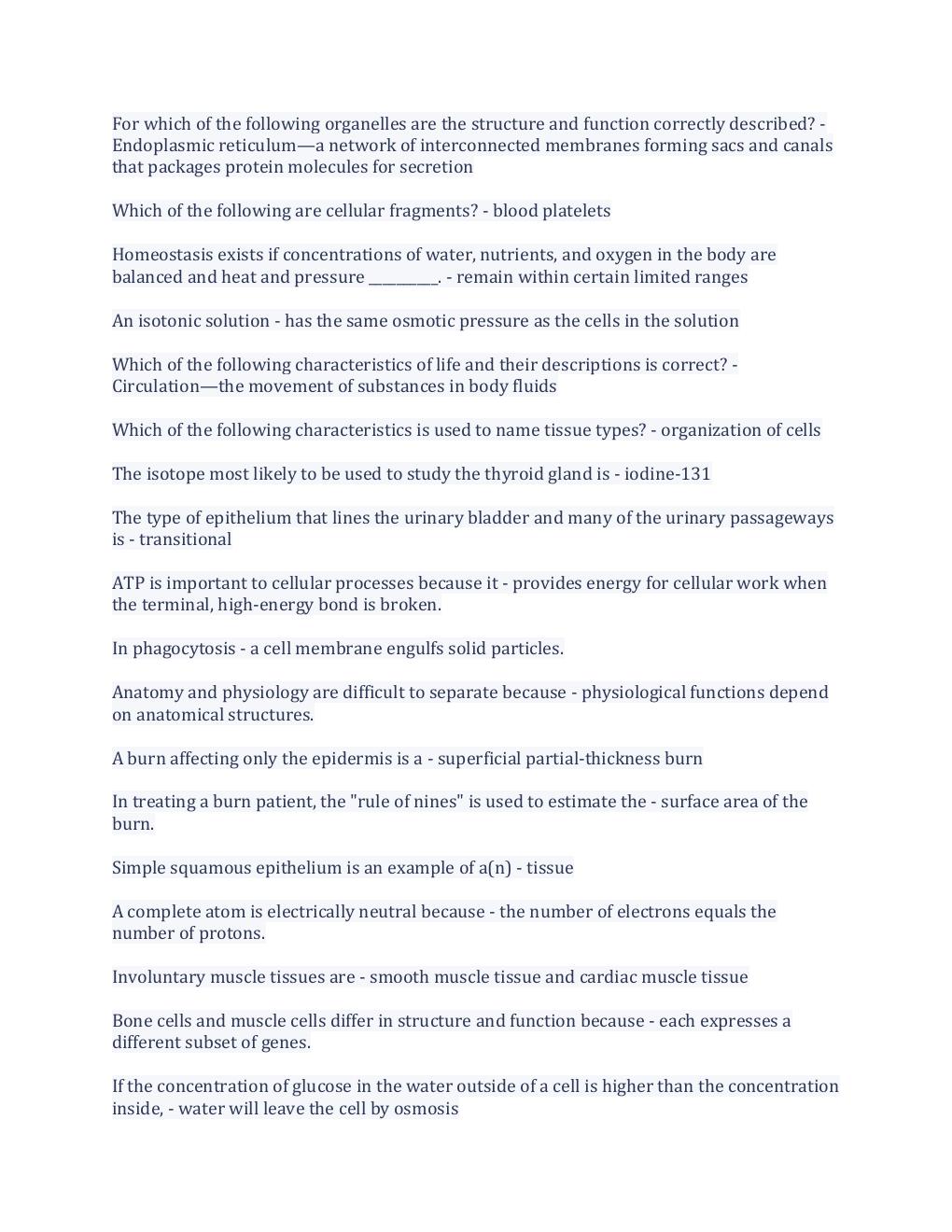 Preview page 2 of IVY TECH APHY 101 Midterm Exam Questions And Answers 100% Correct.