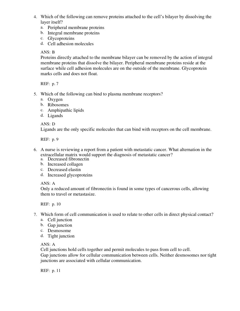 Preview page 7 of TEST BANK for McCance & Huether’s Understanding Pathophysiology The Biologic Basis for Disease in Adults and Children 9