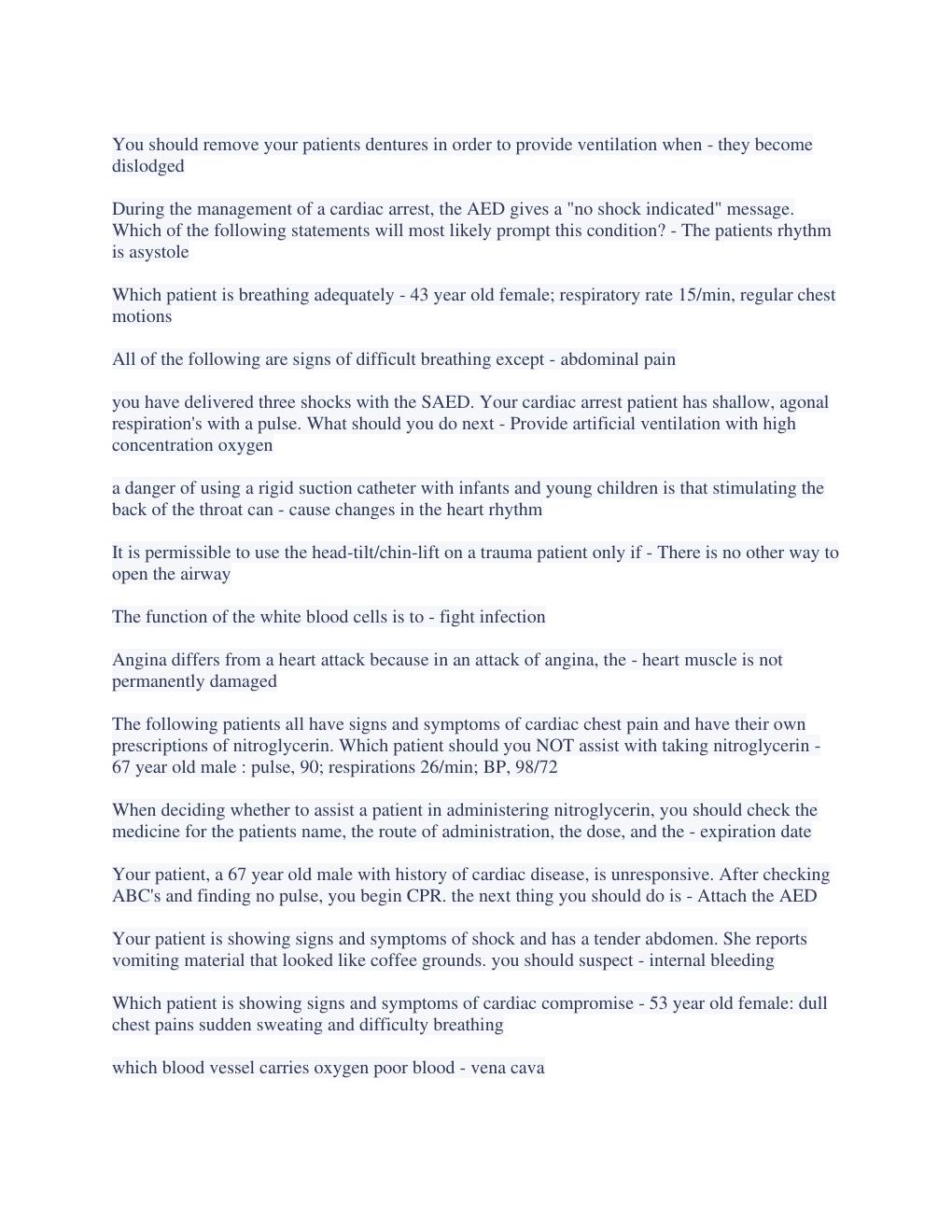 Preview page 3 of EMT Practice Exam 2 Questions And Answers Recents