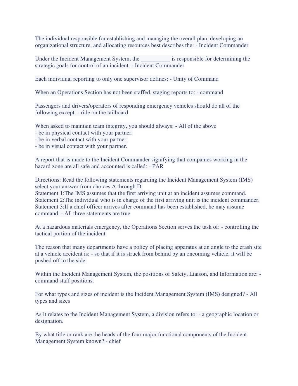 Preview page 3 of TCFP Basic Structural Firefighter Review 2023