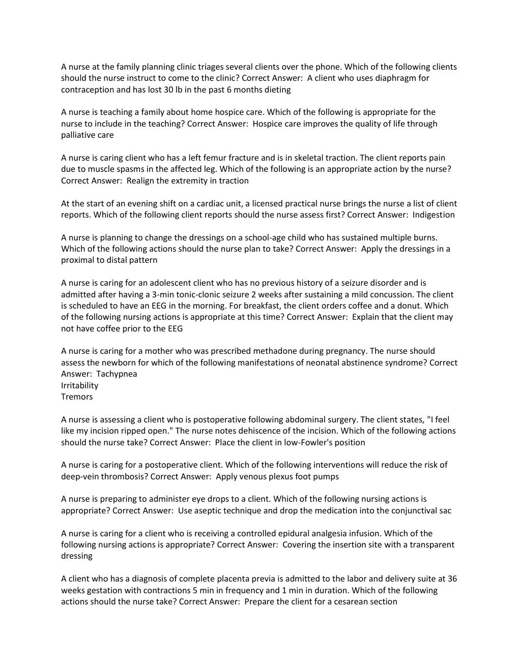 Preview page 2 of VATI RN GREENLIGHT EXAM 2019.