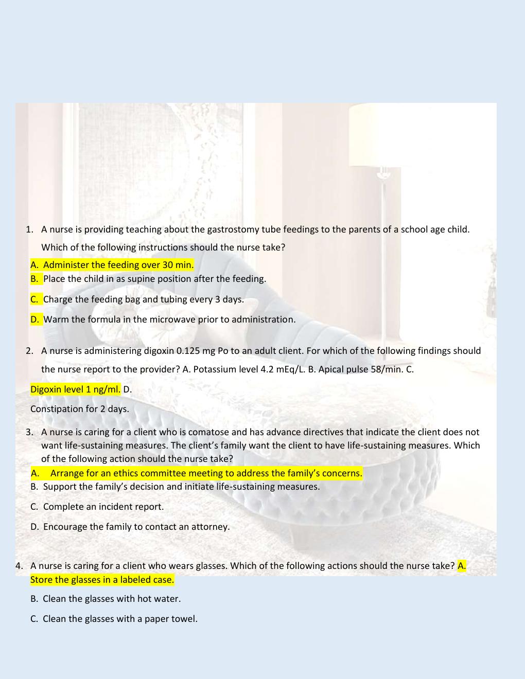 Preview page 2 of RN  Comprehensive  Predictor 2019  Form B